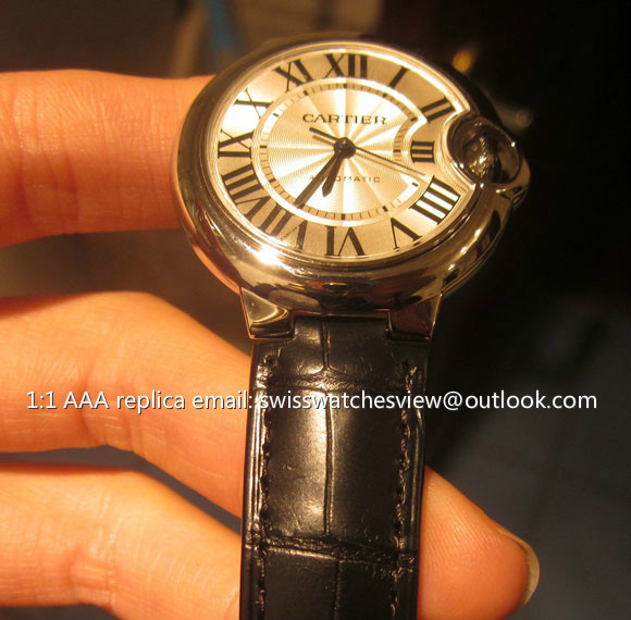 Cartier ballon bleu replica 36MM leather strap automatic