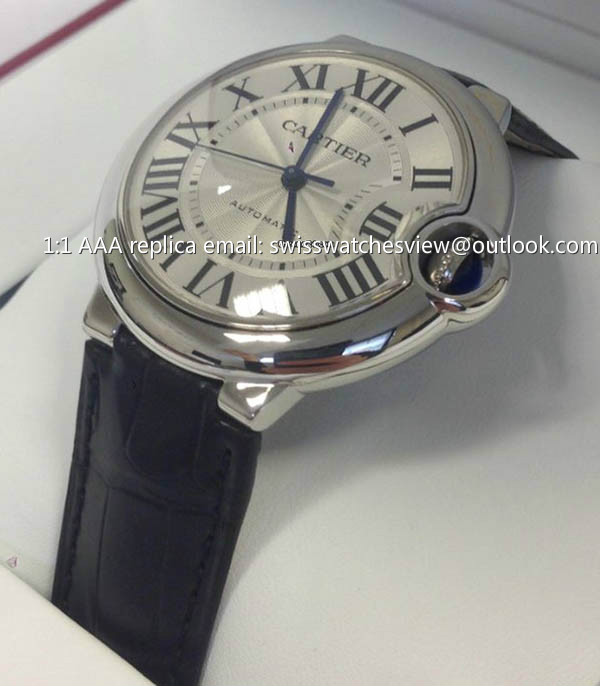 W69017Z4 Cartier Ballon Bleu de Cartier Automatic Leather 36MM Midsize watch  USD295